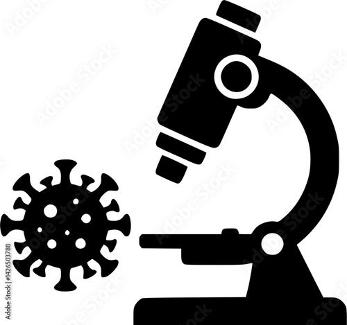 Simple bacteria icons and virus, vector illustration
