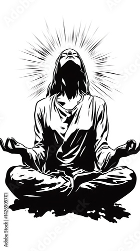 Woman Meditating, Spiritual Focus