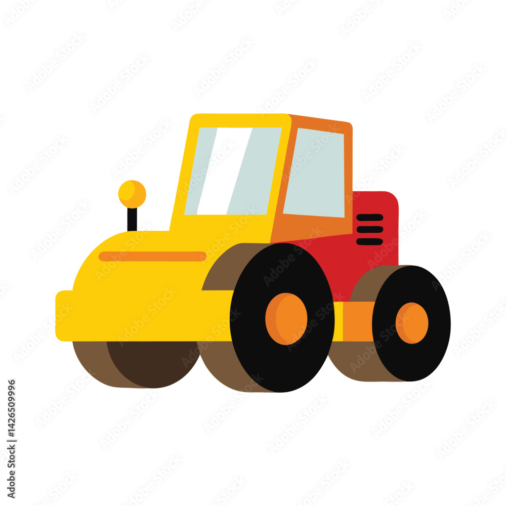 Road Roller Vector Illustration
