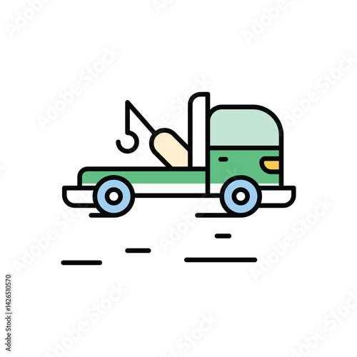 Tow Truck Icon vector stock illustration