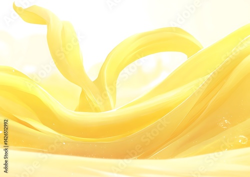Yellow Liquid Splashing