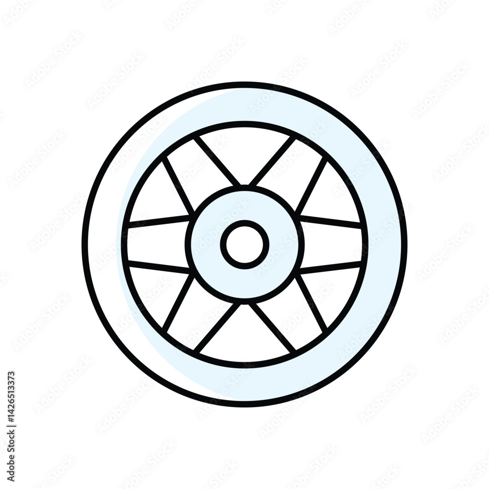 Mag Wheel Icon vector stock illustration Mag Wheel Icon vector stock illustration