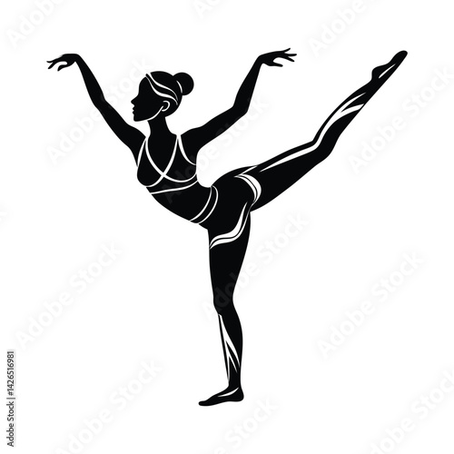 silhouette of a ballet dancer
