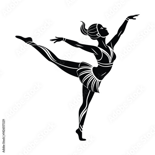 silhouette of a ballet dancer