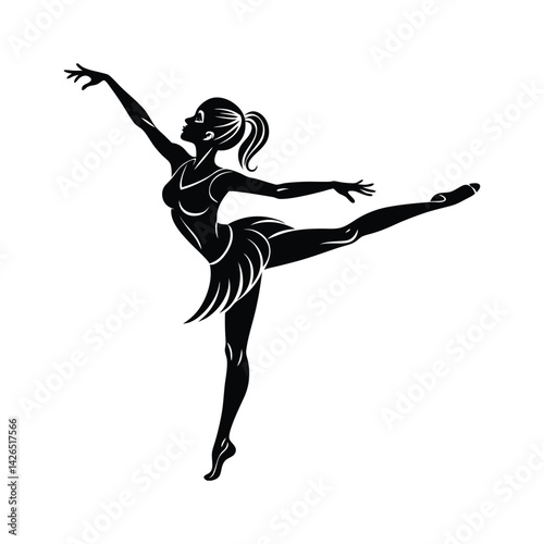 silhouette of a ballet dancer