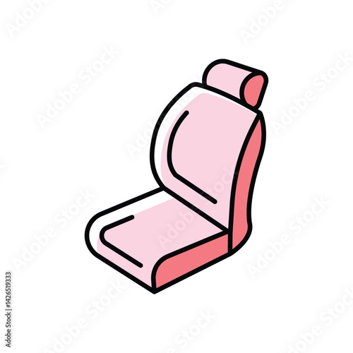 Car Seat Icon vector stock illustration