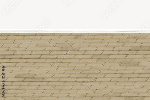 Plank wood floor border graphic vector