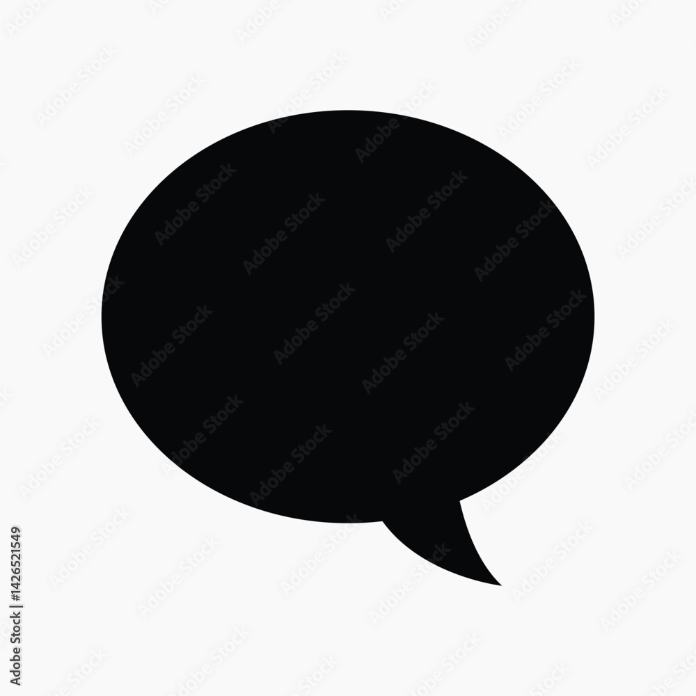 Black speech bubble collage element vector Black speech bubble collage element vector