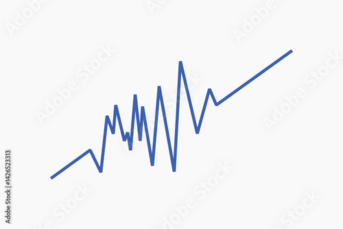 Blue graph, stock market & finance element vector