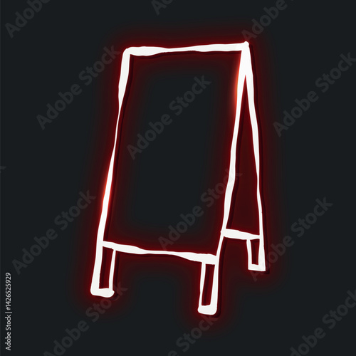 Neon red sign vector illustration