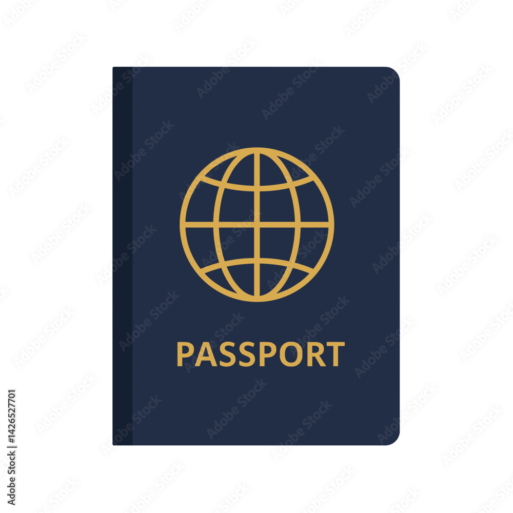 Passport design with globe illustration for travel, identification, and adventure preparation Passport design with globe illustration for travel, identification, and adventure preparation
