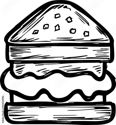 Delicious burger creation kitchen food bright setting close-up culinary creativity