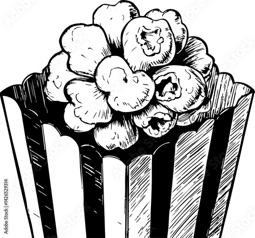 Delicious popcorn treats movie theater food photography cozy atmosphere close-up snack culture