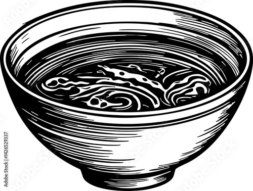 Delicious bowl of soup kitchen table food cozy space close-up view culinary delight