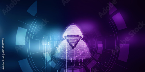 

2d illustration Cyber crime and internet privacy hacking. Network security, Cyber attack, Computer Virus, Ransomware, and Malware Concept

