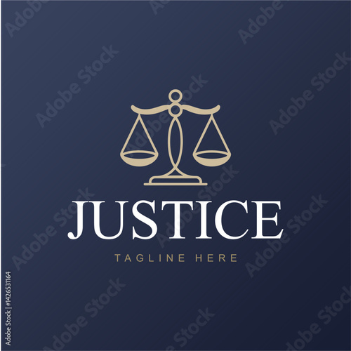 Minimalist Scales of Justice Logo