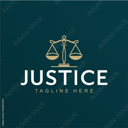 Minimalist Scales of Justice Logo