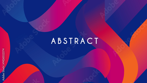 Modern Abstract Poster Background with Fluid Gradient Shapes and Minimal Wavy Design