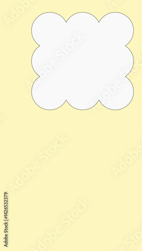 Yellow geometric frame phone wallpaper vector