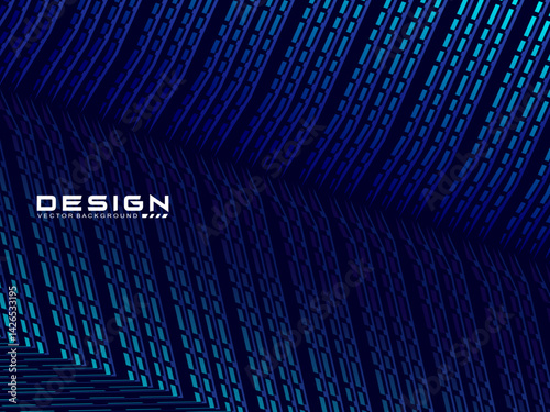 Blue abstract background with modern corporate concept. Vector horizontal template for digital lux business banner, contemporary formal invitation, luxury voucher, prestigious gift certificate.