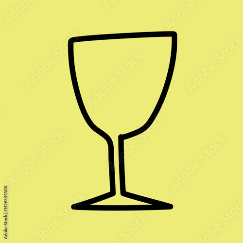 Wine drinking glass graphic element vector