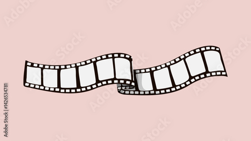 Film strip, entertainment illustration vector