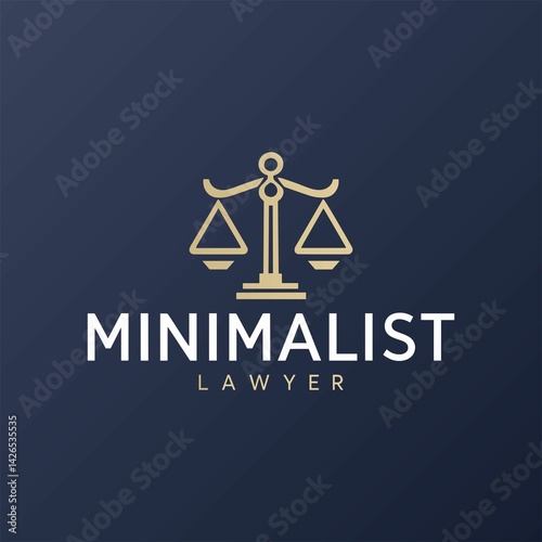 Minimalist Scales of Justice Logo