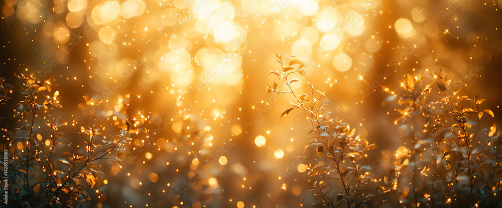 Naklejka premium dappled sunlight forest,
