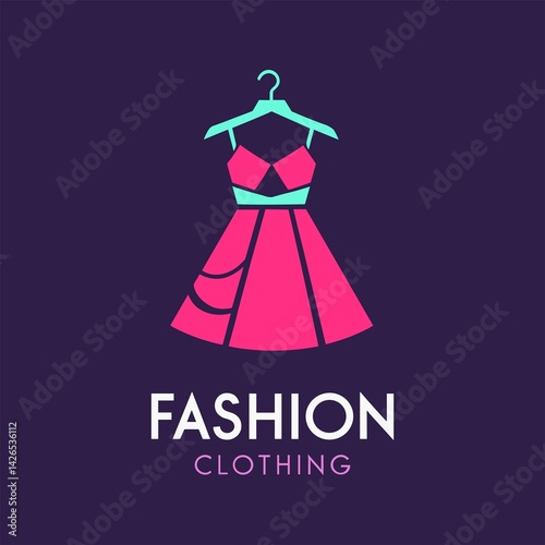 Stylish Dress on Hanger Fashion Logo