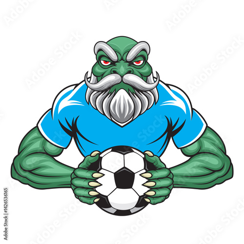 goblin football mascot vector illustration design