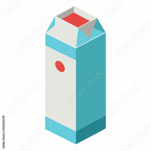"Soy Milk Carton Vector Design on White Background - AI Graphic File for Digital Use"