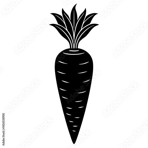 Editable carrot vector on white background in AI format