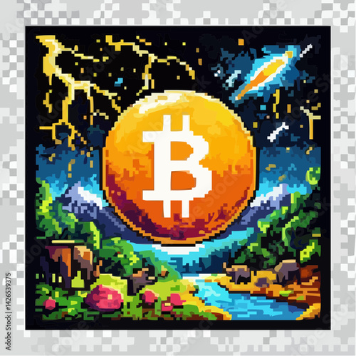 
representation of a bitcoin coin with a transparent background 87