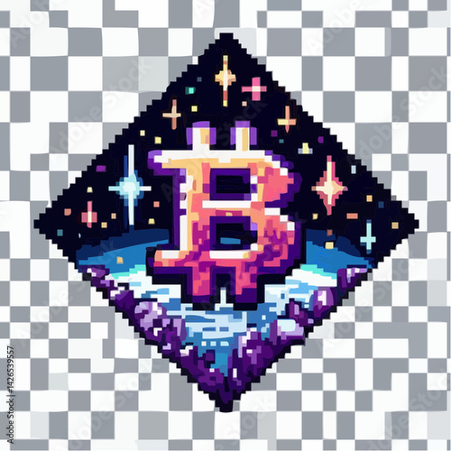 
representation of a bitcoin coin with a transparent background 76