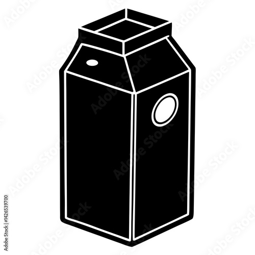 "Soy Milk Carton Vector Design on White Background - AI Graphic File for Digital Use"