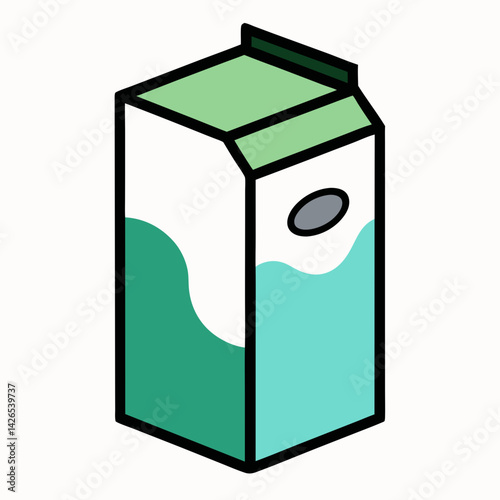 "Soy Milk Carton Vector Design on White Background - AI Graphic File for Digital Use"