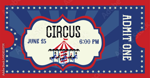 Vintage circus ticket
