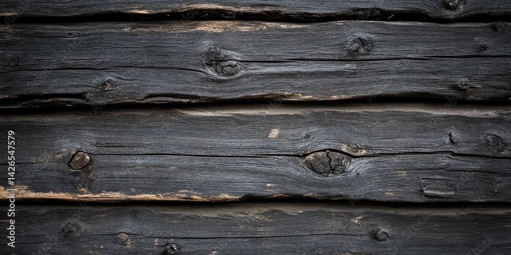 Fototapeta premium Dark Weathered Wooden Planks Background Texture