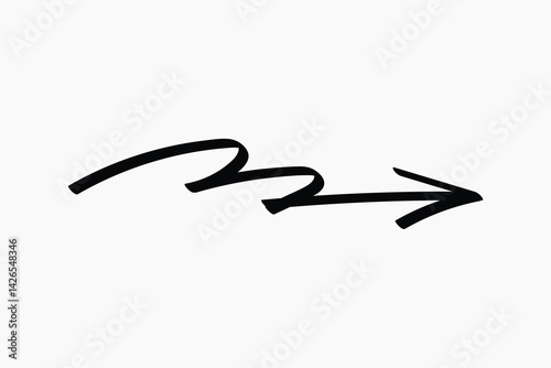 Hand-drawn arrow sketch illustration vector