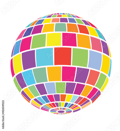 colorful disco ball