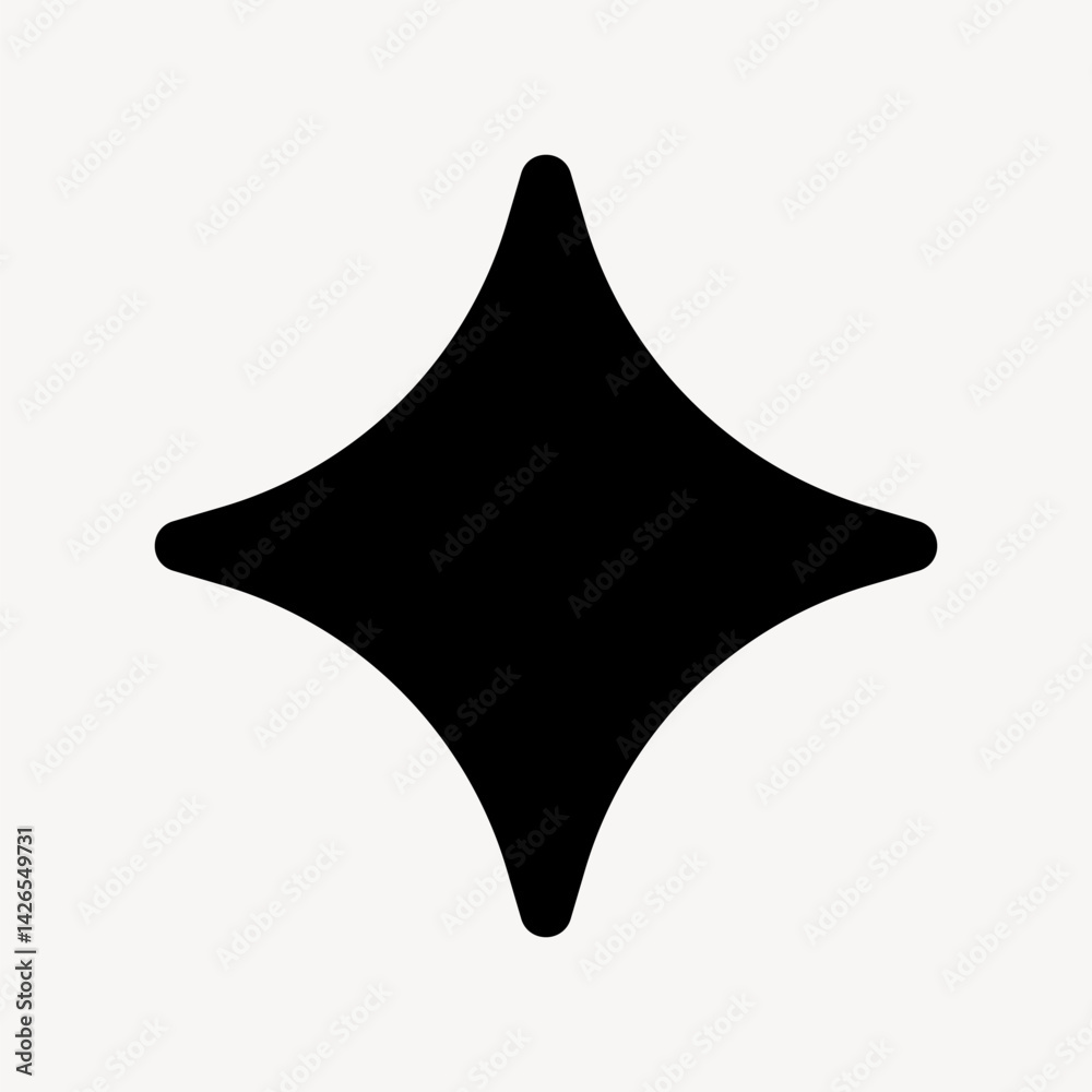 Fototapeta premium Minimalist black star shape vector
