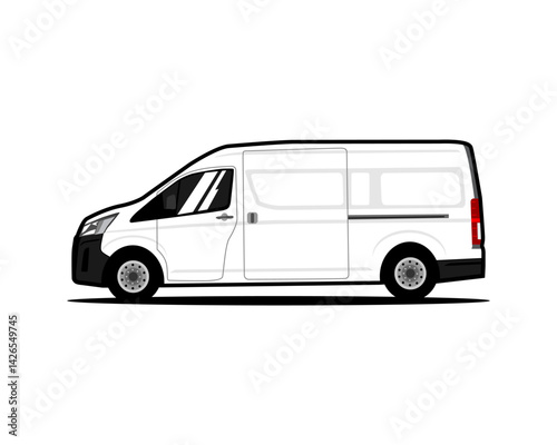 vector cargo minivan van illustration