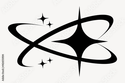 Abstract cosmic star design illustration vector