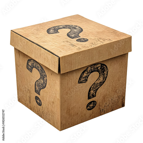 Mysterious Cardboard Box 3D Render