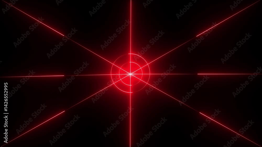 Seamless looping futuristic motion design .Neon line Animated glowing Magic orb being formed by multiple icon with an alpha on black background..