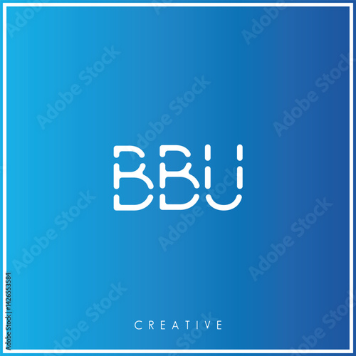 BBU Creative Minimal monogram and logo. Elegant leaves. Modern design. Premium Vector latter logo design. Creative Logo. Vector Illustration logo. letters Logo. Brand Identity  Logo.  Company Logo.