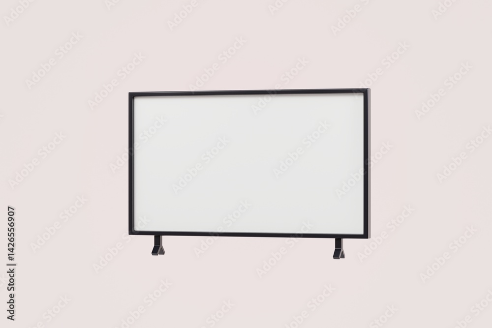 Naklejka premium 3d TV icon. Play video live streaming and social media channel new idea creative content multimedia entertainment. Minimal Cartoon Television icon isolated on white mockup background. 3d render.