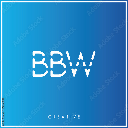 BBW Creative Minimal monogram and logo. Elegant leaves. Modern design. Premium Vector latter logo design. Creative Logo. Vector Illustration logo. letters Logo. Brand Identity  Logo.  Company Logo.