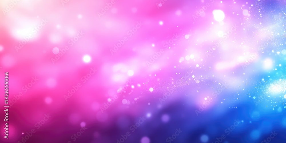 Fototapeta premium Dreamy Abstract Background with Pink Purple and Blue Bokeh Lights