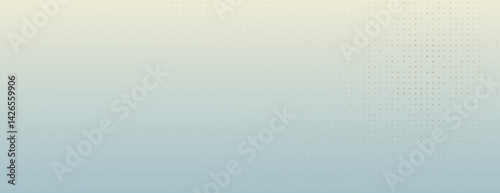 Gradient background with a soft blue to cream transition. The background features a dotted texture, with blue and cream tones throughout. Minimal halftone dotted texture vector background